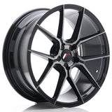 Cerchio in Lega JAPAN RACING JR30 19x8.5 ET35-42 5H con foratura su misura Black Brushed w/ Tinted Face