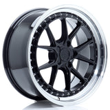 Cerchio in Lega JAPAN RACING JR39 19x8.5 ET15-35 5H con foratura su misura Gloss Black w/ Machined Lip