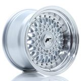 Cerchio in Lega JAPAN RACING JR9 15x9 ET10 4x100/108 Silver w/ Machined Lip+Silver Rivets