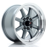 Cerchio in Lega JAPAN RACING JR19 15x8 ET20 4x100/108 Gun Metal w/ Machined Lip