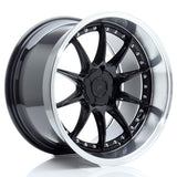 Cerchio in Lega JAPAN RACING JR41 18x10.5 ET15-25 5H con foratura su misura Gloss Black w/ Machined Lip
