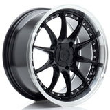 Cerchio in Lega JAPAN RACING JR41 18x8.5 ET15-35 5H con foratura su misura Gloss Black w/ Machined Lip