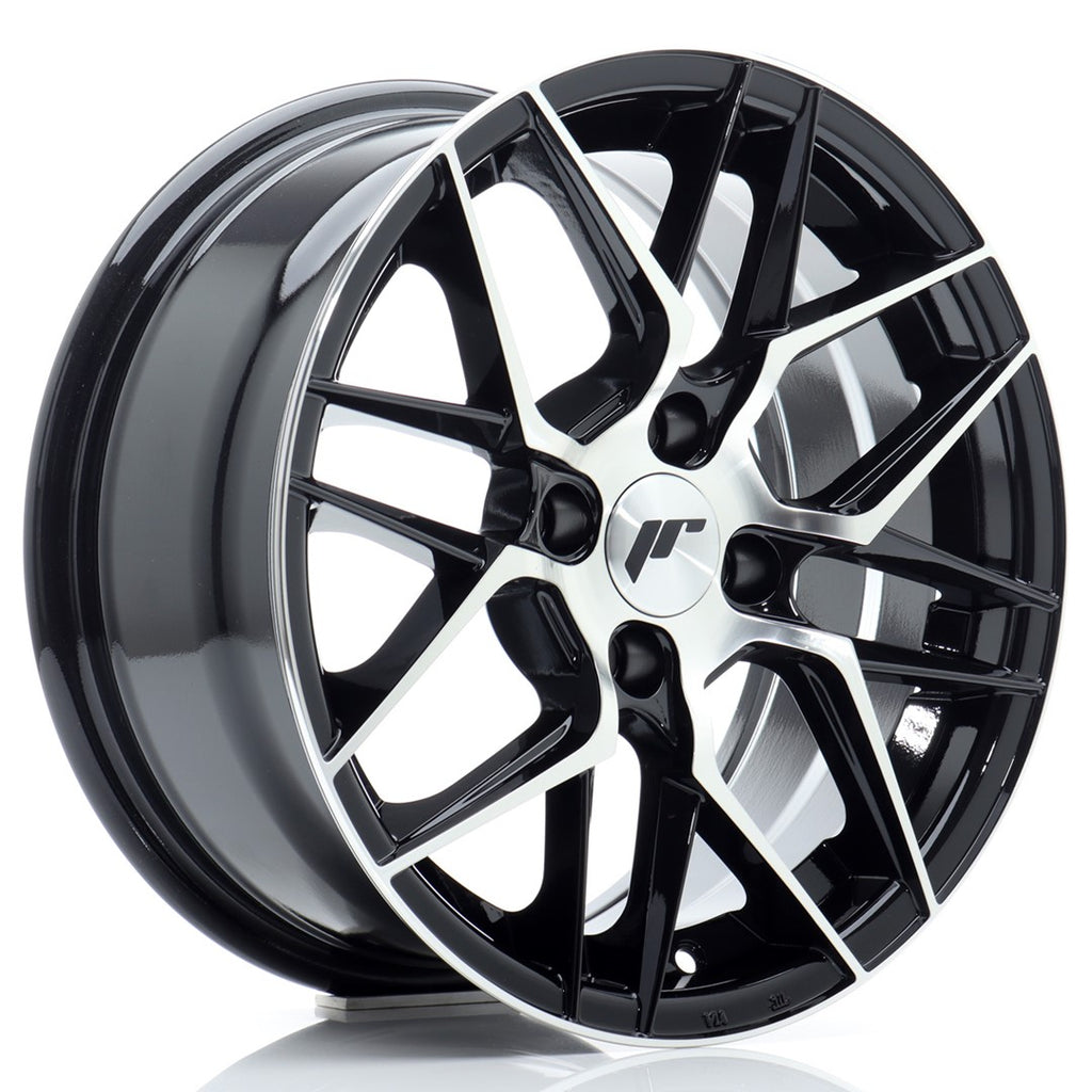 Cerchio in Lega JAPAN RACING JR28 15x7 ET25 4x100 Gloss Black Machined Face
