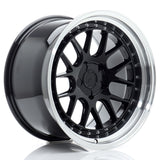 Cerchio in Lega JAPAN RACING JR40 18x10.5 ET15-22 5H con foratura su misura Gloss Black w/ Machined Lip