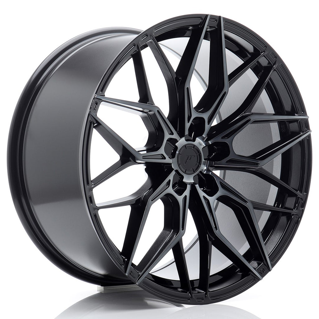 Cerchio in Lega JAPAN RACING JR46 20x10 ET20-46 5H con foratura su misura Black Machined w/ Tinted Face