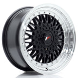 Cerchio in Lega JAPAN RACING JR9 16x7.5 ET25 con foratura su misura Gloss Black w/ Machined Lip