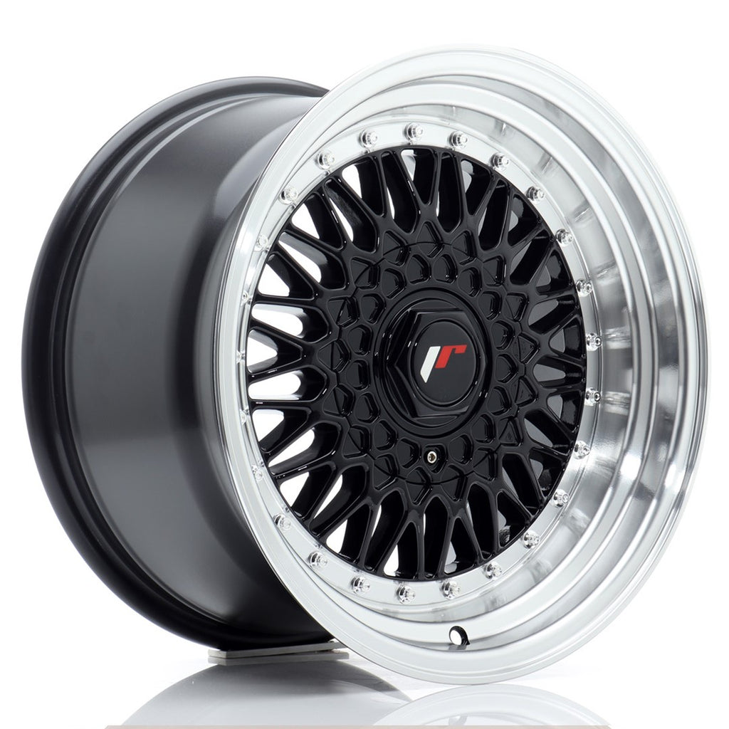 Cerchio in Lega JAPAN RACING JR9 16x9 ET20 4x100/108 Gloss Black w/ Machined Lip