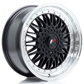 Cerchio in Lega JAPAN RACING JR9 17x7.5 ET20-35 con foratura su misura Gloss Black w/ Machined Lip