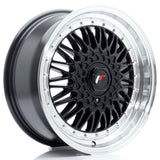 Cerchio in Lega JAPAN RACING JR9 17x7.5 ET20-35 con foratura su misura Gloss Black w/ Machined Lip