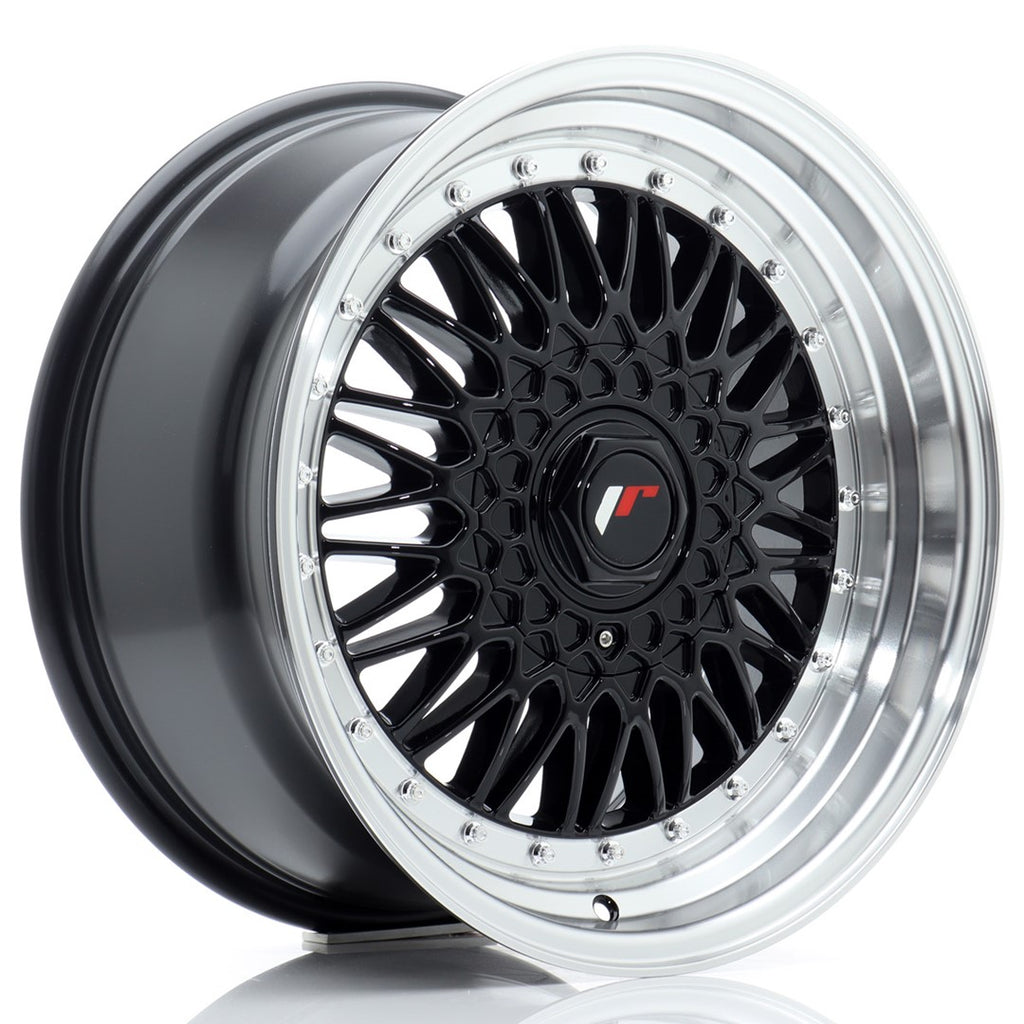 Cerchio in Lega JAPAN RACING JR9 17x8.5 ET20-35 con foratura su misura Gloss Black w/ Machined Lip