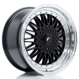 Cerchio in Lega JAPAN RACING JR9 18x9 ET20-40 con foratura su misura Gloss Black w/ Machined Lip