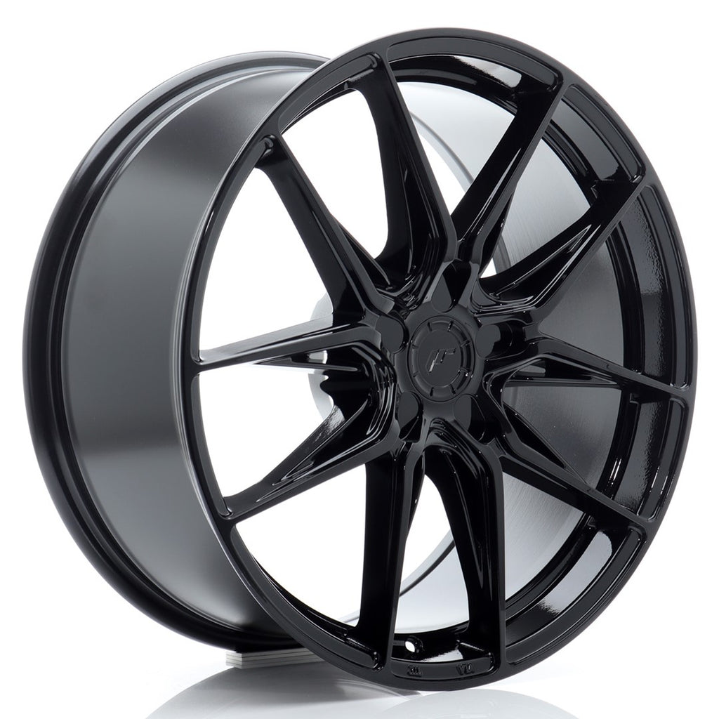 Cerchio in Lega JAPAN RACING JR44 19x8.5 ET20-45 5H con foratura su misura Gloss Black