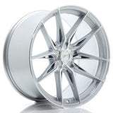 Cerchio in Lega JAPAN RACING JR44 20x10 ET15-35 5H con foratura su misura Silver w/ Machined Face