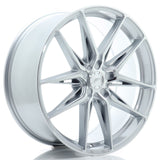 Cerchio in Lega JAPAN RACING JR44 21x9.5 ET20-45 5H con foratura su misura Silver w/ Machined Face