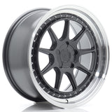 Cerchio in Lega JAPAN RACING JR47 18x8.5 ET15-35 5H con foratura su misura Hyper Gray w/ Machined Lip