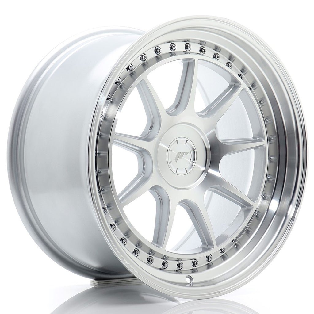Cerchio in Lega JAPAN RACING JR47 18x9.5 ET15-35 5H con foratura su misura Silver Machined Face