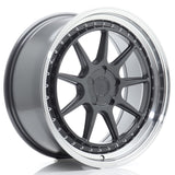 Cerchio in Lega JAPAN RACING JR47 19x8.5 ET15-35 5H con foratura su misura Hyper Gray w/ Machined Lip