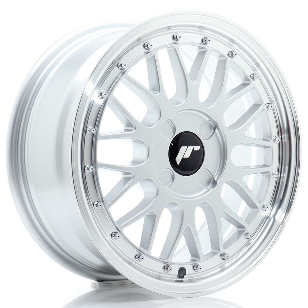 Cerchio in Lega JAPAN RACING JR23 16x7 ET20-45 4H con foratura su misura Hyper Silver w/ Machined Lip