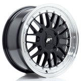 Cerchio in Lega JAPAN RACING JR23 17x7.5 ET20-40 4H con foratura su misura Gloss Black w/ Machined Lip