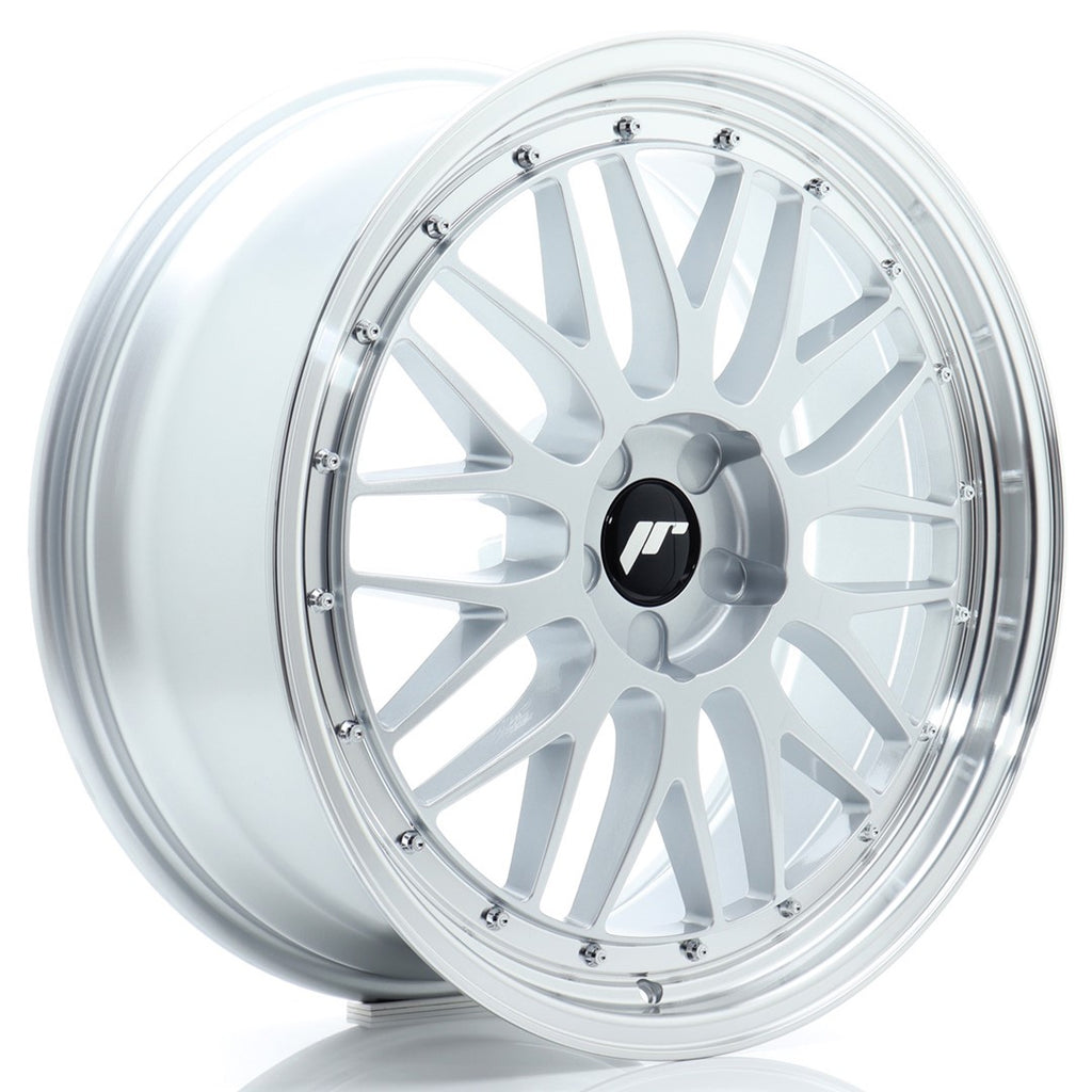 Cerchio in Lega JAPAN RACING JR23 20x8 ET20-40 5H con foratura su misura Hyper Silver w/ Machined Lip