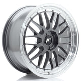 Cerchio in Lega JAPAN RACING JR23 20x8.5 ET20-45 5H con foratura su misura Hyper Gray w/ Machined Lip