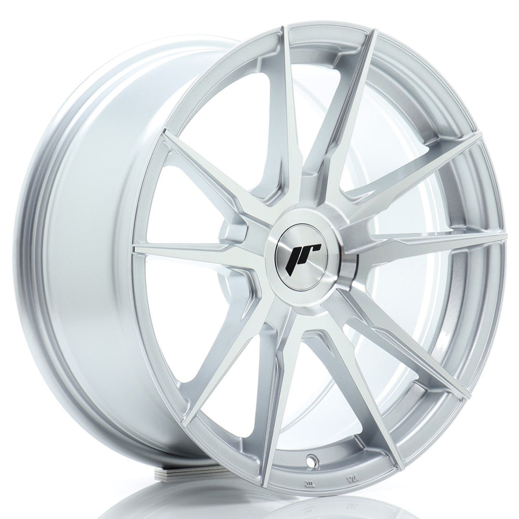 Cerchio in Lega JAPAN RACING JR21 17x9 ET20-45 con foratura su misura Silver Machined Face