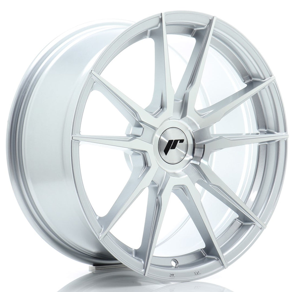 Cerchio in Lega JAPAN RACING JR21 18x8 ET20-40 con foratura su misura Silver Machined Face