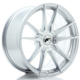 Cerchio in Lega JAPAN RACING JR21 18x8 ET20-40 con foratura su misura Silver Machined Face