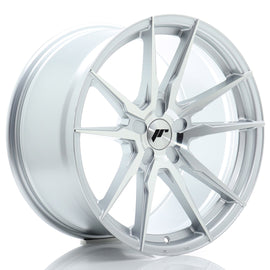 Cerchio in Lega JAPAN RACING JR21 19x9.5 ET20-45 5H con foratura su misura Silver Machined Face
