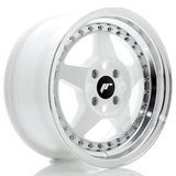Cerchio in Lega JAPAN RACING JR6 15x7 ET35 4x100 White w/ Machined Lip