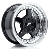 Cerchio in Lega JAPAN RACING JR6 15x7 ET25 4x100/108 Gloss Black w/ Machined Lip