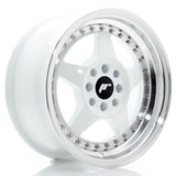 Cerchio in Lega JAPAN RACING JR6 15x7 ET25 4x100/108 White w/ Machined Lip