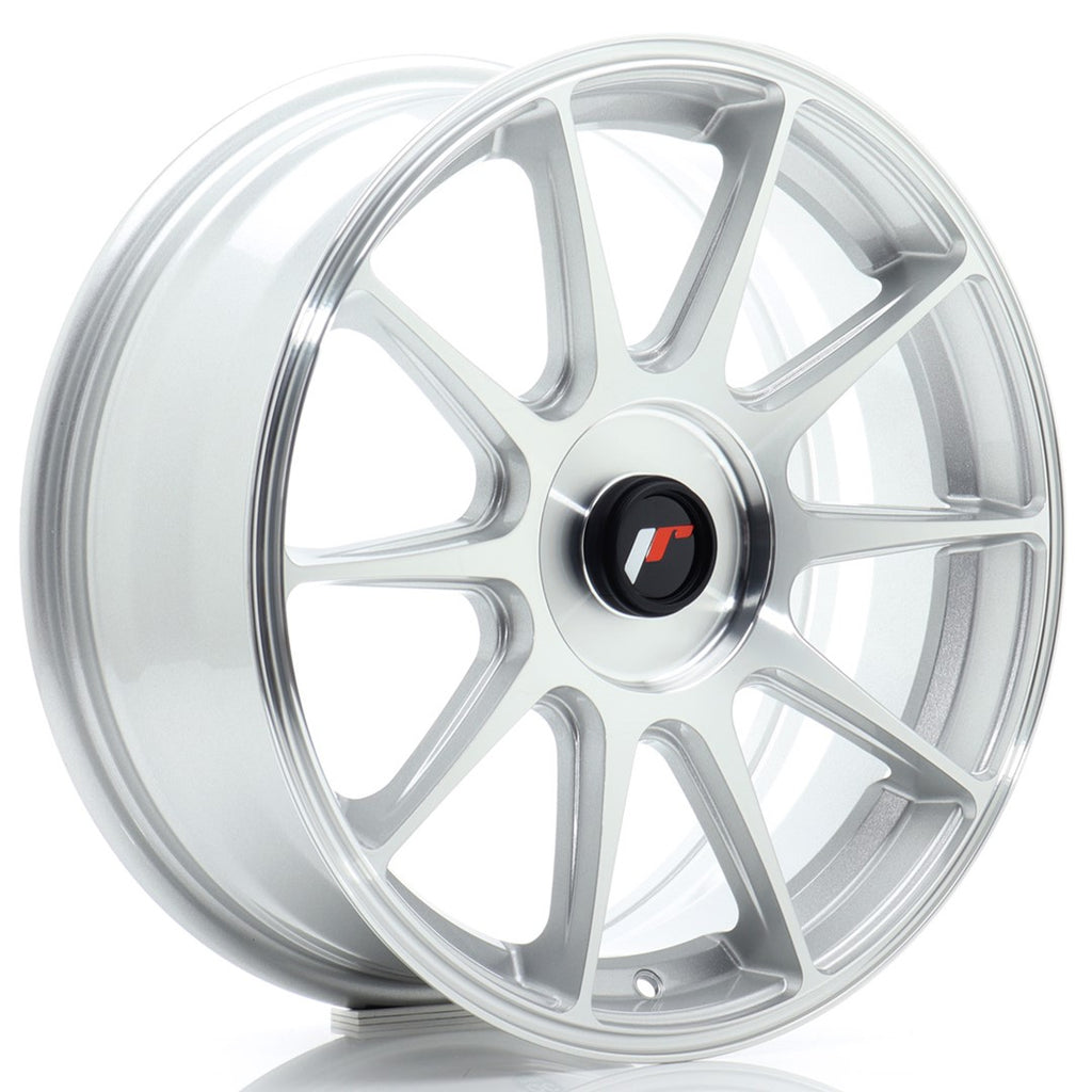 Cerchio in Lega JAPAN RACING JR11 17x7 ET20-38 con foratura su misura Silver Machined Face