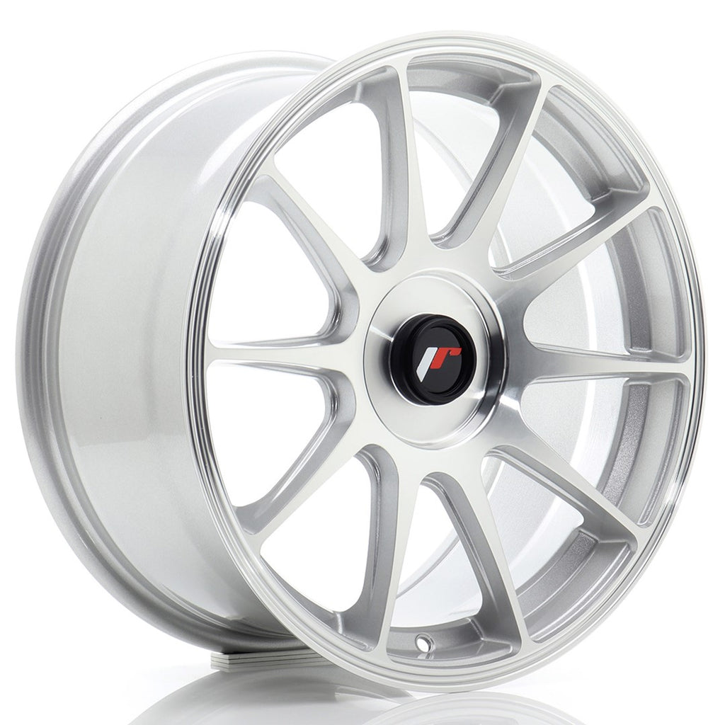 Cerchio in Lega JAPAN RACING JR11 17x8 ET20-35 con foratura su misura Silver Machined Face