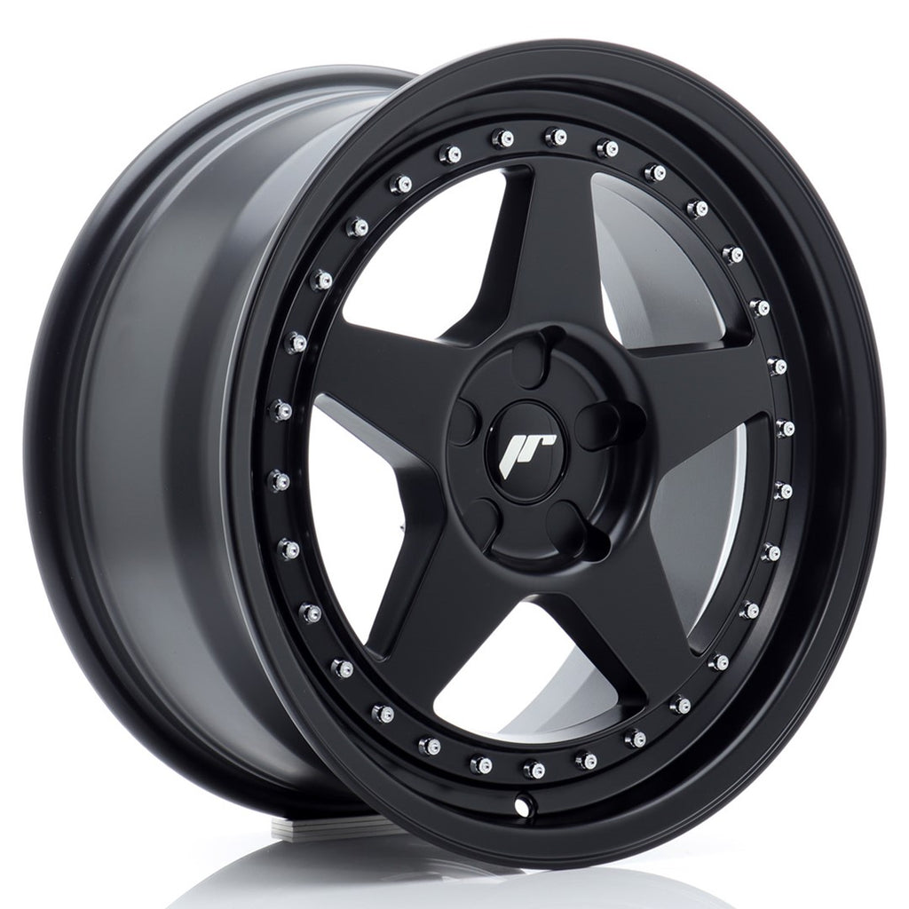 Cerchio in Lega JAPAN RACING JR6 17x8 ET20-35 5H con foratura su misura Matt Black