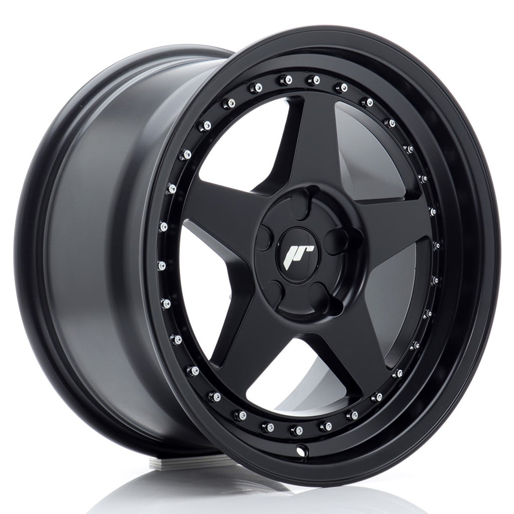 Cerchio in Lega JAPAN RACING JR6 17x9 ET20-35 5H con foratura su misura Matt Black