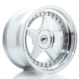 Cerchio in Lega JAPAN RACING JR6 17x10 ET0-20 con foratura su misura Silver Machined Face