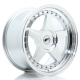 Cerchio in Lega JAPAN RACING JR6 18x9.5 ET20-40 con foratura su misura Silver Machined Face