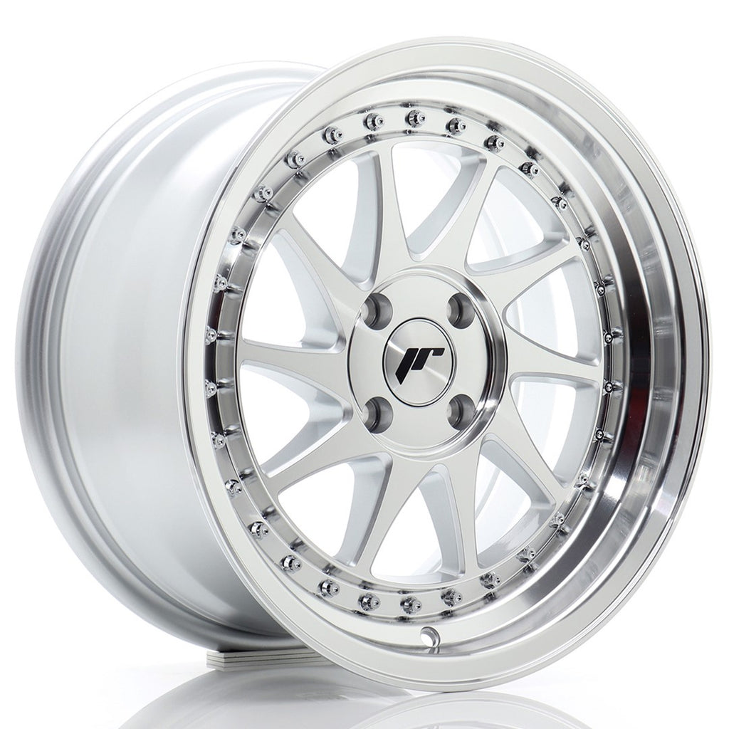 Cerchio in Lega JAPAN RACING JR26 16x8 ET30 4x100 Silver Machined Face