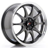 Cerchio in Lega JAPAN RACING JR5 16x7 ET30 5x100/114.3 Gun Metal w/ Machined Lip