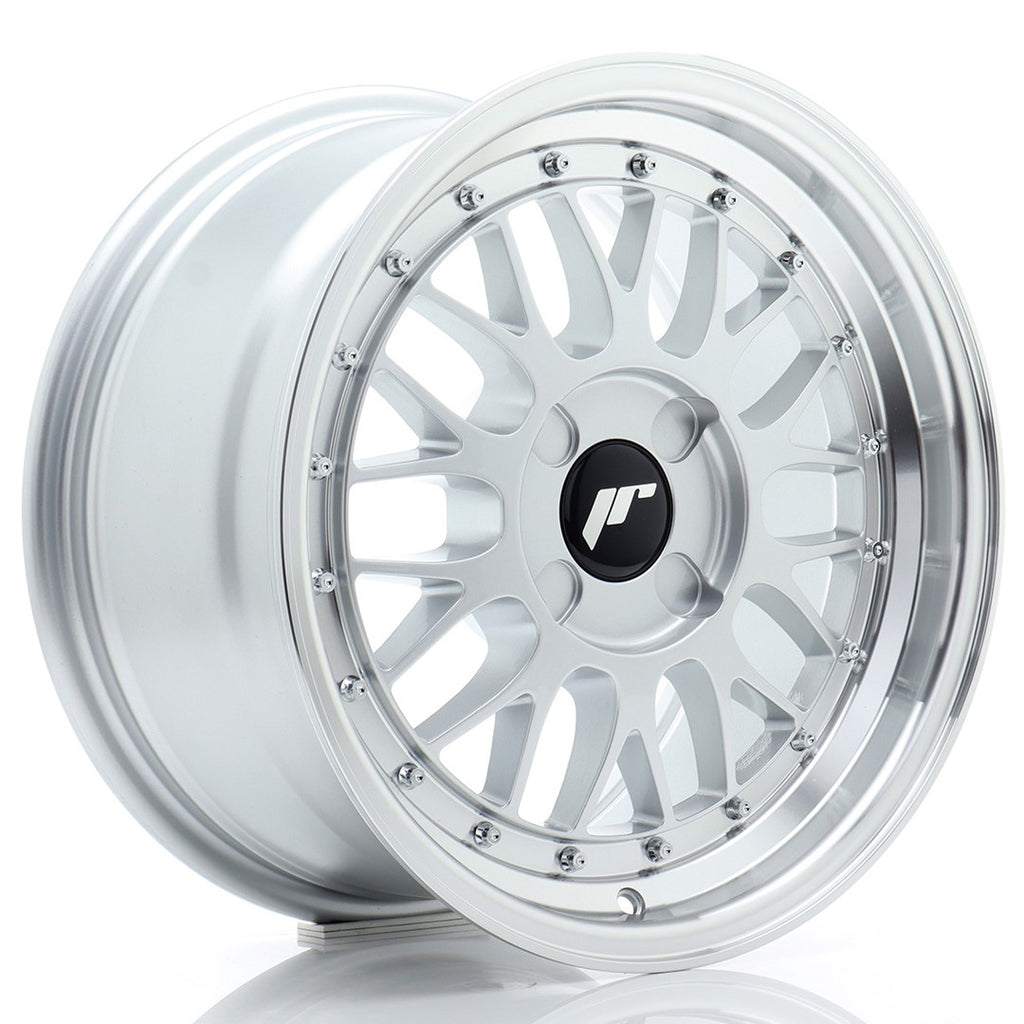 Cerchio in Lega JAPAN RACING JR23 16x8 ET20-45 4H con foratura su misura Hyper Silver w/ Machined Lip