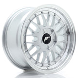 Cerchio in Lega JAPAN RACING JR23 16x8 ET20-45 5H con foratura su misura Hyper Silver w/ Machined Lip