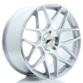 Cerchio in Lega JAPAN RACING JR18 19x8.5 ET20-45 5H con foratura su misura Silver Machined Face
