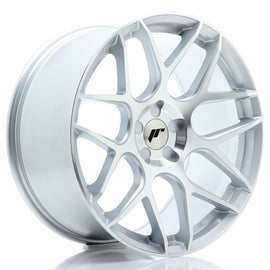 Cerchio in Lega JAPAN RACING JR18 19x9.5 ET20-42 5H con foratura su misura Silver Machined Face