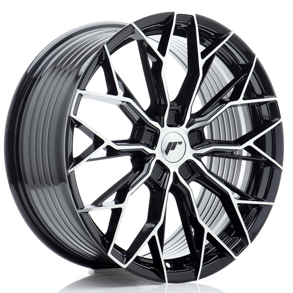 Cerchio in Lega JAPAN RACING JR49 19x8.5 ET20-45 5H con foratura su misura Gloss Black Machined Face