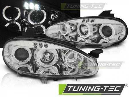 Fari Anteriori MAZDA MX5 01-05 ANGEL EYES CHROME