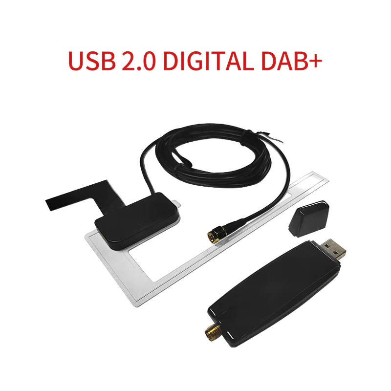 Sintonizzatore/box DAB+ per auto per Android Ricevitore per trasmissione audio digitale USB DVD per auto con antenna Funziona per Android in Europa