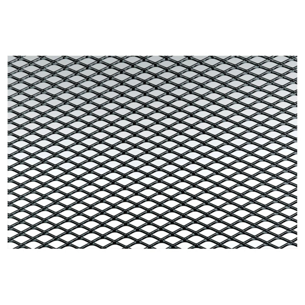 Griglia universale in alluminio nero 125x20 maglia stretta