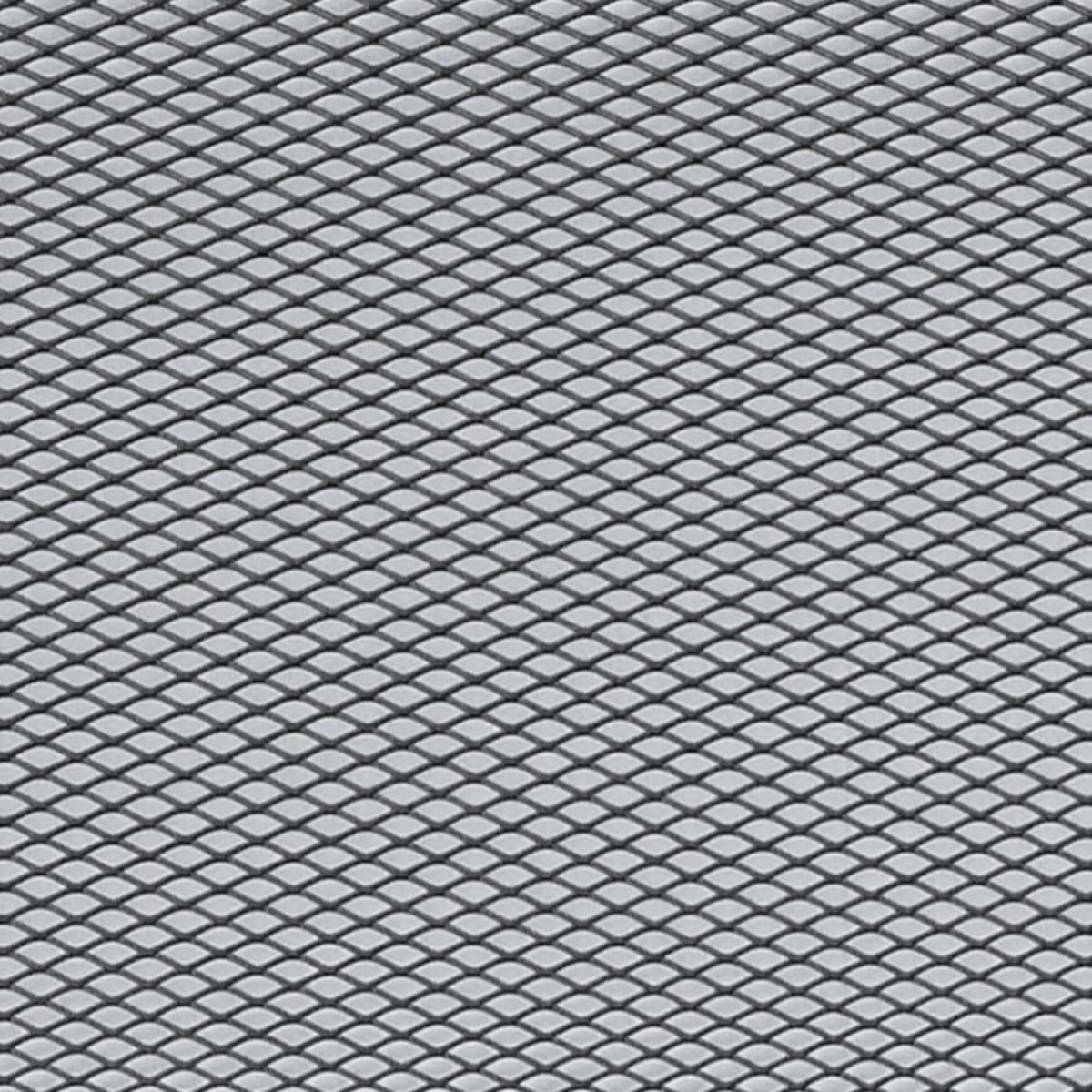 Griglia Rombica Universale In Alluminio Per Auto 120x40 Cm – Tuning FAI DA TE – Fori 12x7mm / 8x4mm – Colore Nero/Argento