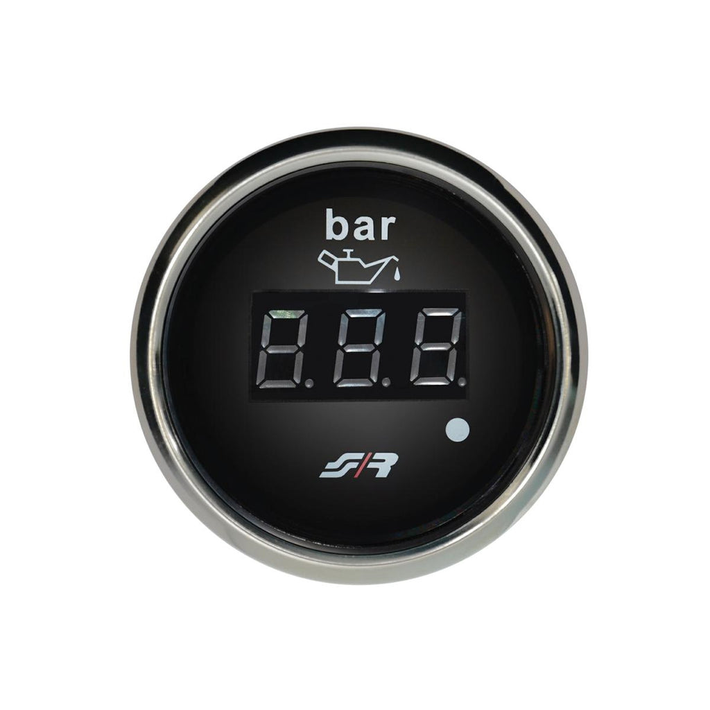 Manometro pressione olio digitale Chrome rim line